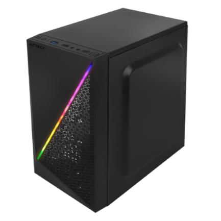 61918 - Gabinete Acteck Kioto GC460 Mini Torre con Fuente 500W Micro ATX/Mini ITX Acrílico RGB USB 3 0 Color Negro