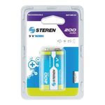 61099 - Pila Steren Recargable NiMH 9V Cuadrada 200MAH