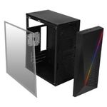 61919 - Gabinete Acteck Kioto GC460 Mini Torre con Fuente 500W Micro ATX/Mini ITX Acrílico RGB USB 3 0 Color Negro