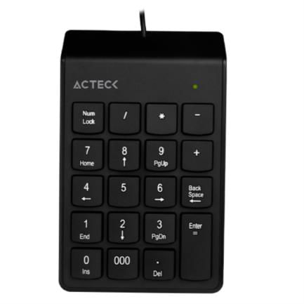 62089 - Teclado Numérico Acteck Inspire TN220 Alámbrico Delgado y Compacto USB Color Negro