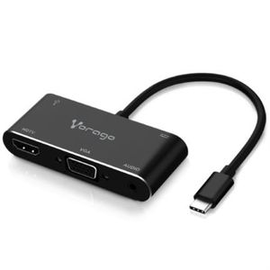 Adaptador Vorago Adp-350 5 En 1 Usb Tipo C A Hdmi/Vga/Usb Vocadaab016