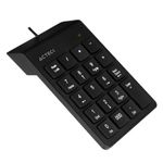 62090 - Teclado Numérico Acteck Inspire TN220 Alámbrico Delgado y Compacto USB Color Negro