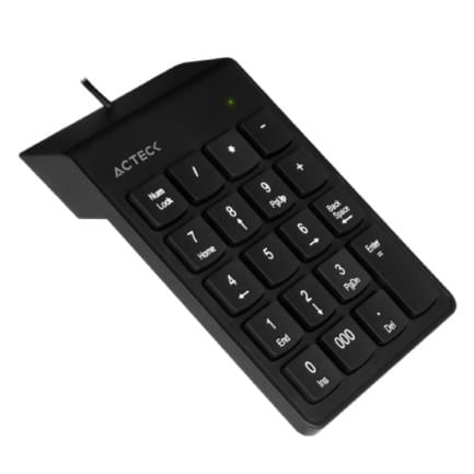 62090 - Teclado Numérico Acteck Inspire TN220 Alámbrico Delgado y Compacto USB Color Negro
