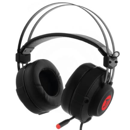 66356 - Audífonos Gamer Alámbricos Primus Arcus 150T Diadema de Metal Micrófono Retráctil Cancelación de Ruido USB Color Negro