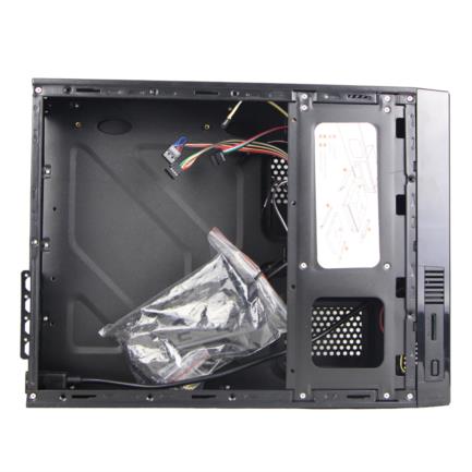 65944 - Gabinete Oficina Keelan Slim ITX Stylos 2xUSB 1 0 1xUSB 3 0 puerto 3 5mm línea roja con fuente de poder 550W