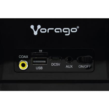 65407 - BARRA DE SONIDO PORTATIL VORAGO BSP-450 BT/TF/AUX 3 5MM/USB/COAXIAL RGB TIPOC 2x5W RMS CONTROL REMOTO