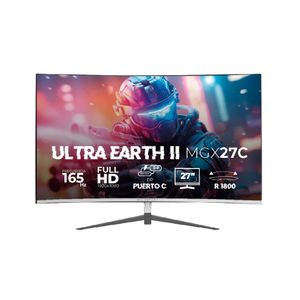 Monitor Gamer Balam Rush 27" Curvo Ultra Earth Ii Mgx27C  Fhd 1920X1080 Va 165Hz 1Ms Hdmi/Dp/Usb-C 15W/3.5Mm Blanco Akhmoiab008