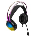 64228 - Diadema Gamer Perfect Choice Transparente RGB Helumo ANC 1 8m Alámbrico 3 5mm PVC