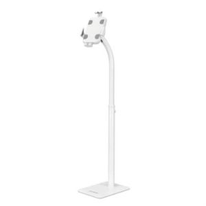 Soporte De Suelo Manhattan Antirrobo Para Tablet/Ipad 7.9" A 11" Altura 790 A 1190Mm Color Blanco Mncsopab088