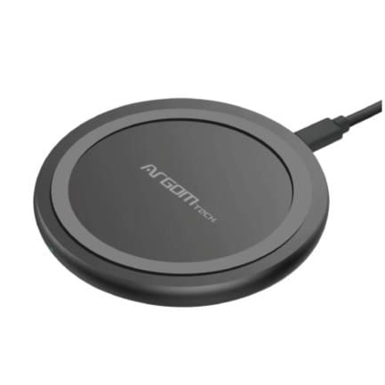 65550 - Cargador Inalámbrico Argomtech 10W Carga Rápida 90x90x10mm Micro USB Cable 1 2m Color Negro