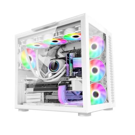 64856 - Gabinete Game Factor CSG700 ATX Fishtank Panel Lateral Vidrio Templado USB 2 0/3 0 Color Blanco