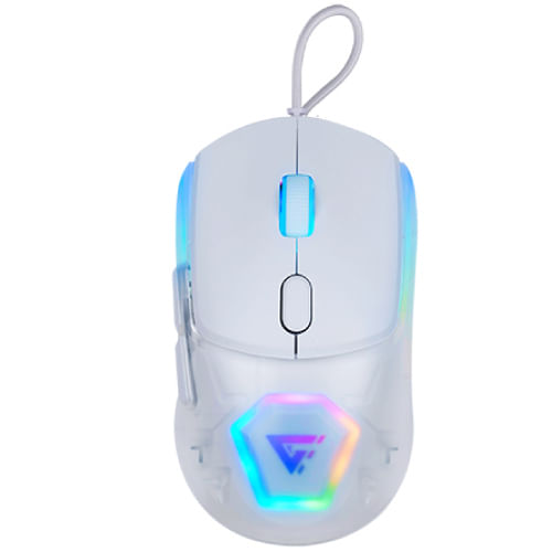 68103 - MOUSE GAME FACTOR MOG530 CARCASAS INTERCAMBIABLES PIXART 3327 12 000 DPI RGB USB BLANCO