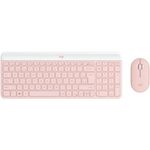68682 - Teclado y Mouse Logitech MK470 Inalámbrico Nano Receptor USB Color Rosa