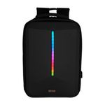 70603 - Mochila Vorago BP-500 15 6"  Start The Game Iluminación RGB App Configurable USB Color Negro