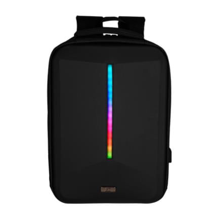 70603 - Mochila Vorago BP-500 15 6"  Start The Game Iluminación RGB App Configurable USB Color Negro