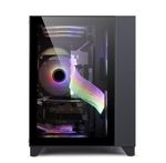 64452 - Gabinete Game Factor CSG570 mATX Fishtank Doble Cristal Templado USB 2 0/3 0 120mm Color Negro