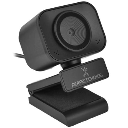 64328 - Cámara Web Perfect Choice USB 2K reales con 5 MPX autofocus Color Negro