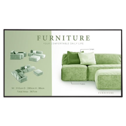 66163 - Pantalla LG 55" 55UM5N 3840x2160 UHD 24 Hours 7 Days 500 nits