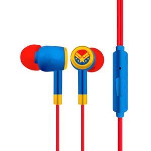 Audifonos Xtech Cableados 3.5Mm Capitan Marvel Xte-M100Cm - Factor De Forma  Intraaural - Color  Rojo Y Azul Xtcaudab011