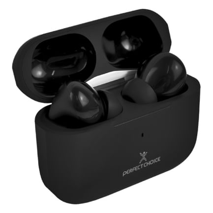 66103 - AUDIFONOS PERFECT CHOICE TWS ENC CARGA INALAMBRICA NESH - NEGRO