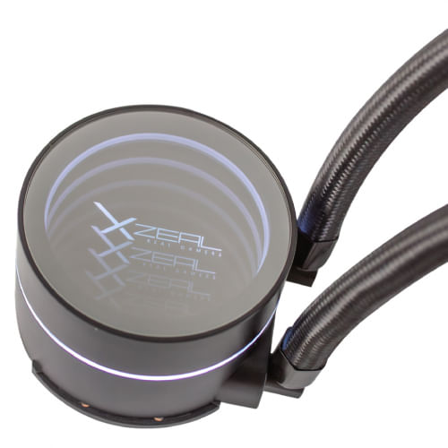 66150 - Enfriamiento Liquido Xzeal 120mm Redondo XZ-409 CPU 1Fanx120mm ARGB 3 pines+PWM 4 pines+Seguro INTEL/AMD Negro