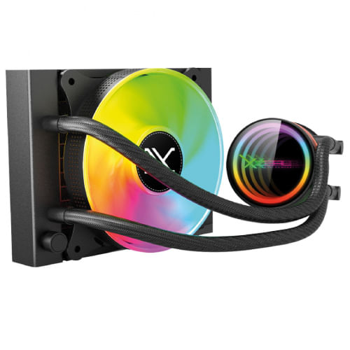 66148 - Enfriamiento Liquido Xzeal 120mm Redondo XZ-409 CPU 1Fanx120mm ARGB 3 pines+PWM 4 pines+Seguro INTEL/AMD Negro