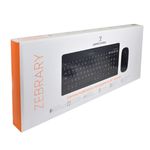 66229 - Kit Perfect Choice Teclado+Ratón 2 4Ghz+Bluetooth Recargable USB-C/USB-A Zebrary Negro
