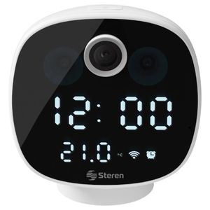Cámara Steren Con Reloj Digital 2Mp/Vga Fhd 1080P/Vga15 Fps 90° Wifi Sqccamab016