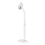 66961 - Soporte de Suelo Manhattan Antirrobo para Tablet/iPad 7 9" a 11" Altura 790 a 1190mm Color Blanco