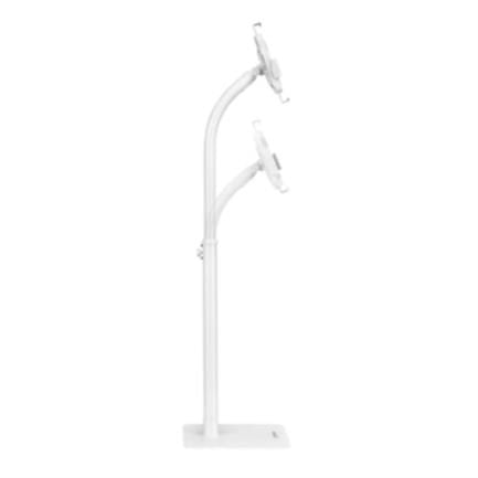 66960 - Soporte de Suelo Manhattan Antirrobo para Tablet/iPad 7 9" a 11" Altura 790 a 1190mm Color Blanco