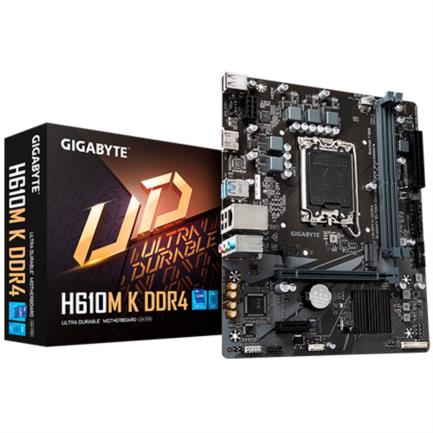 66947 - Tarjeta Madre Gigabyte H610M K 2xDDR4 64GB 3200Mhz PCIe 4 0 M 2 1xHDMI S 1700 12th 13th Gen mATX
