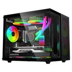 67731 - Gabinete Xzeal Cubo M-ATX/ITX Negro 3 Ventiladores ARGB