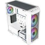 67819 - Gabinete Gamer Cooler Master MasterBox HAF 500 Media Torre ITX mATX ATX 4xFan RGB Cristal Templado Blanco