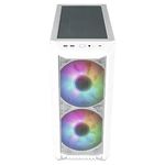 67820 - Gabinete Gamer Cooler Master MasterBox HAF 500 Media Torre ITX mATX ATX 4xFan RGB Cristal Templado Blanco