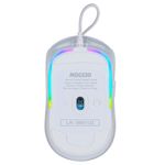 68104 - MOUSE GAME FACTOR MOG530 CARCASAS INTERCAMBIABLES PIXART 3327 12 000 DPI RGB USB BLANCO