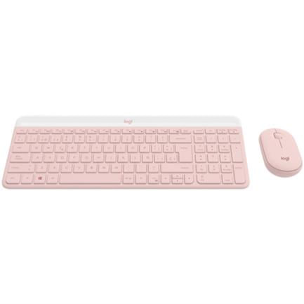 68684 - Teclado y Mouse Logitech MK470 Inalámbrico Nano Receptor USB Color Rosa