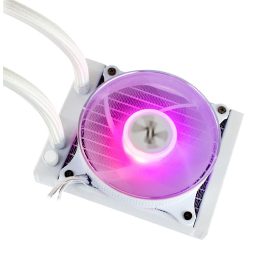 68024 - Enfriamiento Liquido Xzeal 120mm Redondo XZ-409 CPU 1Fanx120mm ARGB 3 pines+PWM 4 pines+Seguro INTEL/AMD Blanco