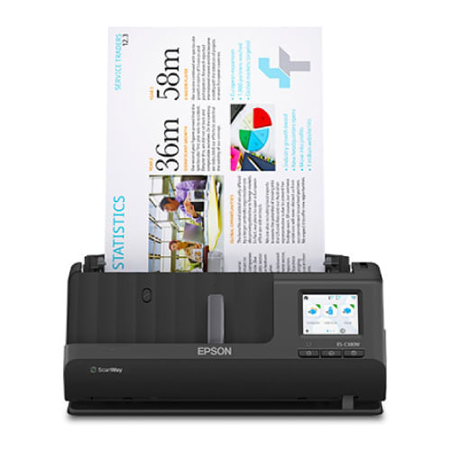 65317 - Escaner Inalambrico de Documentos Epson WorkForce ES-C380W con Pantalla Tactil