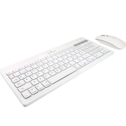 63459 - Kit Perfect Choice Teclado+Ratón 2 4Ghz+Bluetooth Recargable USB-C/USB-A Zebrary Blanco