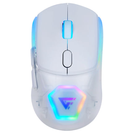 68300 - MOUSE GAME FACTOR MOW700 CARCASAS INTERCAMBIABLES 2 4G+BT PIXART 3395 26 000 DPI RGB BLANCO
