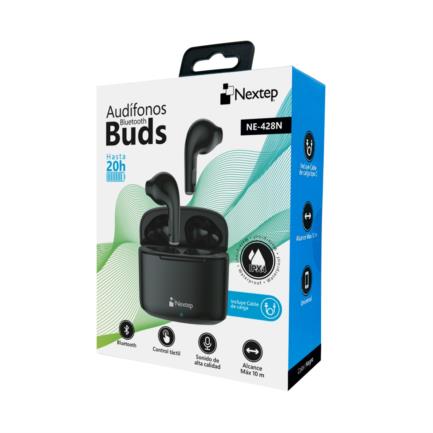 68511 - Audifonos Nextep Buds Bluetooth Control Tactil Hasta 20Horas Negro