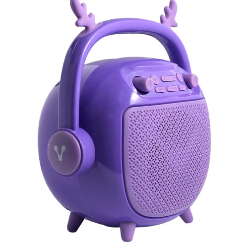 69005 - BOCINA VORAGO BSP-205 BLUETOOTH MSD / USB / 3 5MM MICROFONO CON MODOS DE VOZ COLOR PURPURA