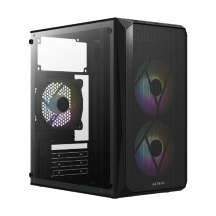 69094 - Gabinete Acteck Mini Torre Doom GI630 Max MB M-ATX Fuente ATX Plus 500w  Advanced Series Negro