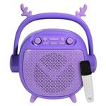 69003 - BOCINA VORAGO BSP-205 BLUETOOTH MSD / USB / 3 5MM MICROFONO CON MODOS DE VOZ COLOR PURPURA