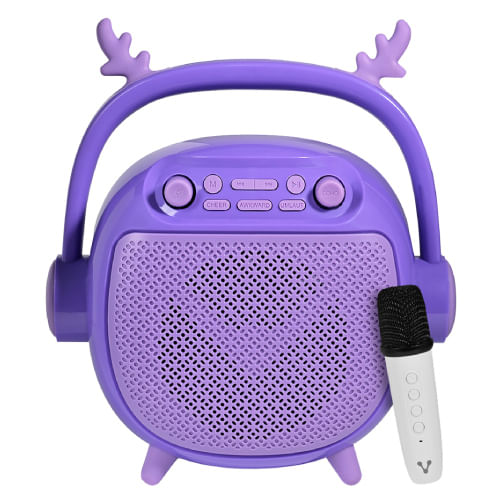 69003 - BOCINA VORAGO BSP-205 BLUETOOTH MSD / USB / 3 5MM MICROFONO CON MODOS DE VOZ COLOR PURPURA