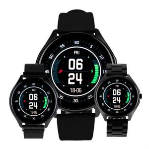 Smart Watch Vorago Sw-505 Redondo Ip67 Bluetooth Pantalla Amoled 1.43"  Táctil Negro 2 Extensibles Vocacca0002