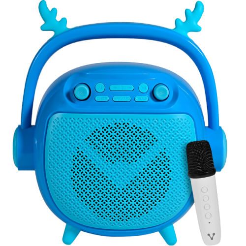 69861 - BOCINA VORAGO BSP-205 BLUETOOTH / MSD / USB / 3 5MM MICROFONO CON MODOS DE VOZ COLOR AZUL