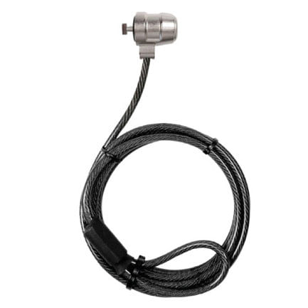 69384 - Cable de seguridad Klip Xtreme con llave para laptop Bolt I KSD-330 Ranura rectangular estandar Largo 1 5 m Color Negro