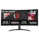 70347 - Monitor LG 34" Curvo UltraWide QHD VA 3440x1440 100Hz HDMI DP 1 year de garantia