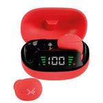 70091 - Audífonos Inalámbricos Perfect Choice TWS Mini Tiny Beats con Indicador de Carga Color Rojo